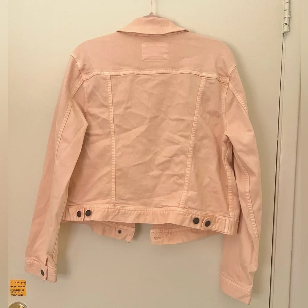 SOLD - Pink/Peach Jean Jacket - Picture 4 of 4